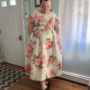 Wayward Fancies eShakti Floral Flowey Dress Size 2X 20W